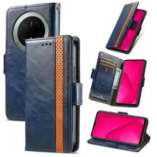 For Huawei Mate 70 Pro CaseNeo Splicing Dual Magnetic Buckle Leather Phone Case(Blue)