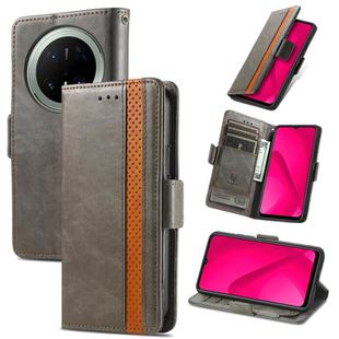 For Huawei Mate 70 Pro CaseNeo Splicing Dual Magnetic Buckle Leather Phone Case(Gray)