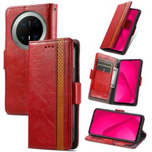 For Huawei Mate 70 Pro CaseNeo Splicing Dual Magnetic Buckle Leather Phone Case(Red)