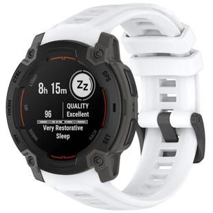 For Garmin Instinct E 45mm Breathable Silicone Watch Band Wristband(White)