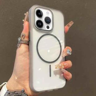For iPhone 13 Pro Max Translucent Armor MagSafe N52 Thin Circle Phone Case(Transparent Grey)