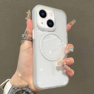 For iPhone 15 Plus Translucent Armor MagSafe N52 Thin Circle Phone Case(Transparent)
