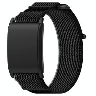 For WHOOP 4.0 Nylon Loop Hook and Loop Fastener Watch Band(Black+Gray)