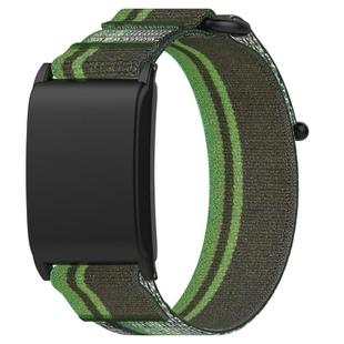 For WHOOP 4.0 Nylon Loop Hook and Loop Fastener Watch Band(Green)