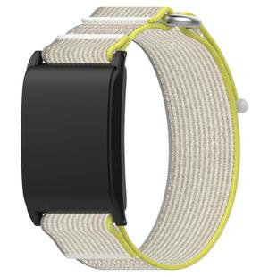 For WHOOP 4.0 Nylon Loop Hook and Loop Fastener Watch Band(Yellow+Gray)