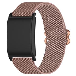 For WHOOP 4.0 Slide Buckle Nylon Elastic Braided Watch Band(Rose Pink)