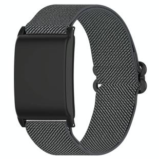 For WHOOP 4.0 Slide Buckle Nylon Elastic Braided Watch Band(Dark Gray)