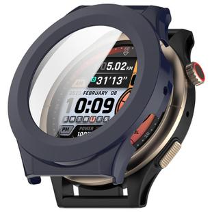For Amazfit Cheetah Round Tempered Film Integrated PC Watch Protective Case(Ink Blue)