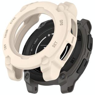 For Garmin Instinct E 45mm Half Coverage Hollow TPU Armour Watch Protective Case(Starlight)