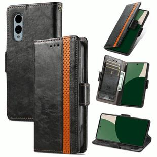 For Fujitsu Arrows We2 / F-52E CaseNeo Splicing Dual Magnetic Buckle Leather Phone Case(Black)
