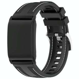 For WHOOP 4.0 Composite Type Nylon Braided Silicone Watch Band(Black)