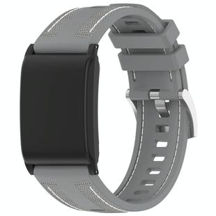 For WHOOP 4.0 Composite Type Nylon Braided Silicone Watch Band(Gray)