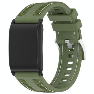 For WHOOP 4.0 Composite Type Nylon Braided Silicone Watch Band(Spruce Green)