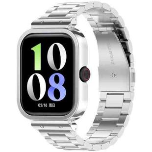 For vivo Watch GT Watch Frame Integrated Three Beads Stainless Steel Watch Band(Silver)