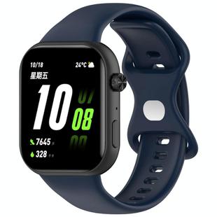 For Honor ROSSINI 2i Solid Color Butterfly Buckle Silicone Watch Band(Midnight Blue)