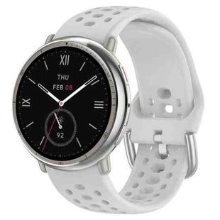 For Amazfit Active 2 Holes Style 22mm Silicone Sport Watch Band(Gray)
