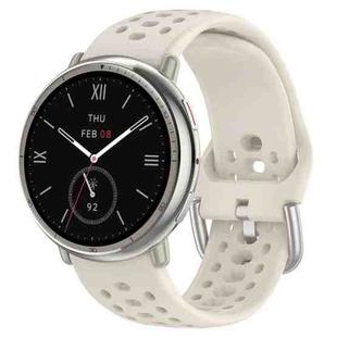 For Amazfit Active 2 Holes Style 22mm Silicone Sport Watch Band(Starlight)