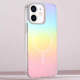 For iPhone 11 Frosted Color-plated Gradient MagSafe Phone Case(Color Plating)