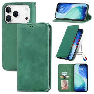For iPhone 17 Pro Retro Skin Feel Magnetic Flip Leather Phone Case(Green)