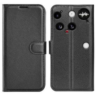 For Nothing Phone 3 5G Litchi Texture Horizontal Flip Leather Phone Case with Holder(Black)