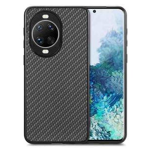 For Huawei nova 14 Carbon Fiber Texture Leather Back Cover Phone Case(Black)