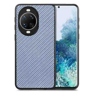 For Huawei nova 14 Carbon Fiber Texture Leather Back Cover Phone Case(Blue)