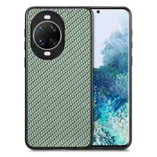 For Huawei nova 14 Carbon Fiber Texture Leather Back Cover Phone Case(Green)
