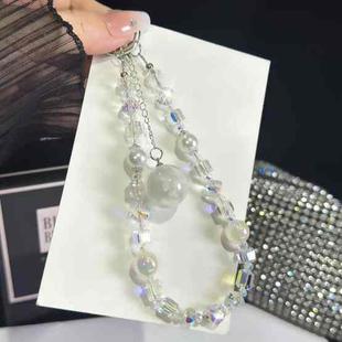 Cloud Glow-In-The-Dark Bead Pendant Mobile Phone Chain(White)