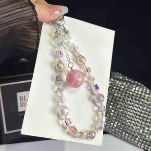 Cloud Glow-In-The-Dark Bead Pendant Mobile Phone Chain(Pink)