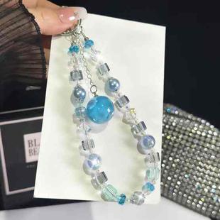 Cloud Glow-In-The-Dark Bead Pendant Mobile Phone Chain(Blue)