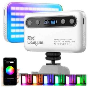 Weeylite S05 Portable App Control Phone Fill Lamp Video Live Streaming Photography RGB Full Color Fill Light(White)