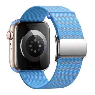 For Apple Watch 42mm / 41mm / 40mm / 38mm Magnetic Buckle Reflective Nylon Watch Band(Blue)