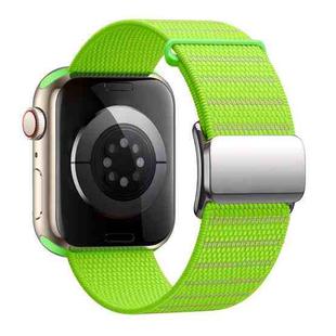 For Apple Watch 42mm / 41mm / 40mm / 38mm Magnetic Buckle Reflective Nylon Watch Band(Green)