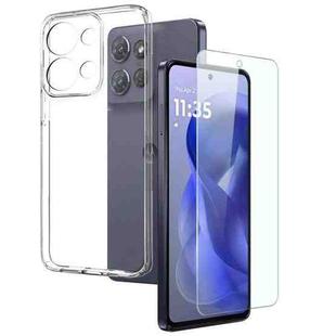 For Motorola Moto G Power 2025 5G NORTHJO 2 in 1 TPU Phone Case Screen Protector Tempered Glass Film(Clear)