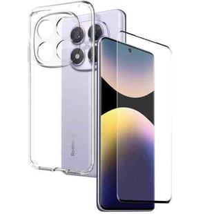 For Xiaomi Redmi Note 14 Pro 5G NORTHJO 2 in 1 TPU Phone Case Screen Protector Tempered Glass Film(Clear)