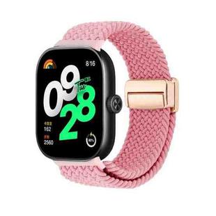 For Redmi Watch 5 / Xiaomi Smart Band 9 Pro Magnetic Buckle Loop Braided Watch Band(Pink)