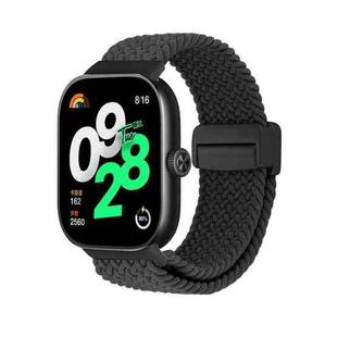 For Redmi Watch 5 / Xiaomi Smart Band 9 Pro Magnetic Buckle Loop Braided Watch Band(Black)
