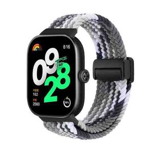 For Redmi Watch 5 / Xiaomi Smart Band 9 Pro Magnetic Buckle Loop Braided Watch Band(Colorful Black)