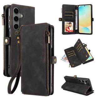For Samsung Galaxy S24 FE 5G Fantasy Multifunctional Zipper Wallet Leather Phone Case(Black)