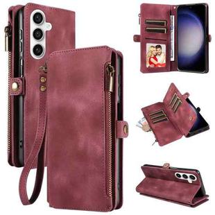 For Samsung Galaxy S23 FE 5G Fantasy Multifunctional Zipper Wallet Leather Phone Case(Red)