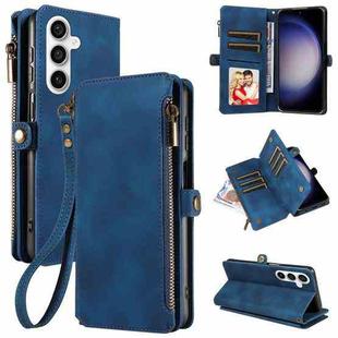 For Samsung Galaxy S23 FE 5G Fantasy Multifunctional Zipper Wallet Leather Phone Case(Blue)