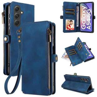 For Samsung Galaxy A54 Fantasy Multifunctional Zipper Wallet Leather Phone Case(Blue)
