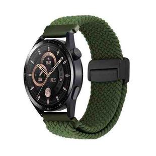 20mm Magnetic Buckle Nylon Braided Watch Band(Green)