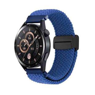 20mm Magnetic Buckle Nylon Braided Watch Band(Blue)