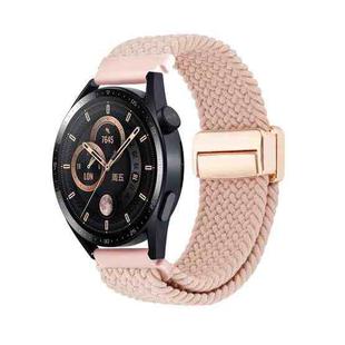 20mm Magnetic Buckle Nylon Braided Watch Band(Pink Sand)