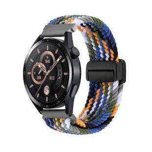 20mm Magnetic Buckle Nylon Braided Watch Band(Denim Color)