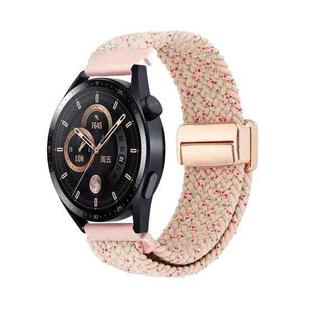 20mm Magnetic Buckle Nylon Braided Watch Band(Starlight Pink)