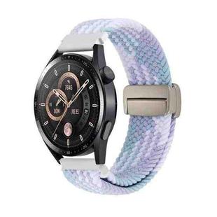 22mm Magnetic Buckle Nylon Braided Watch Band(Violet)