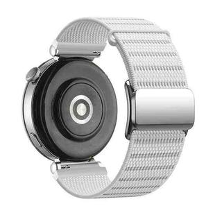 18mm Magnetic Buckle Reflective Nylon Watch Band(Reflective White)