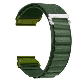 For Gamin 22mm Quick Release Nylon Watch Band(Army Green)